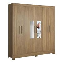 Cômoda Astral E Guarda Roupa Casal Prático Amêndola Touch Com Espelho - Demóbile - 3