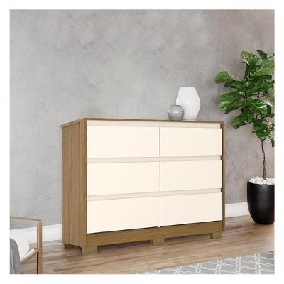 Cômoda Ambiente Ravenna 6 Gavetas Nature Off White - Henn