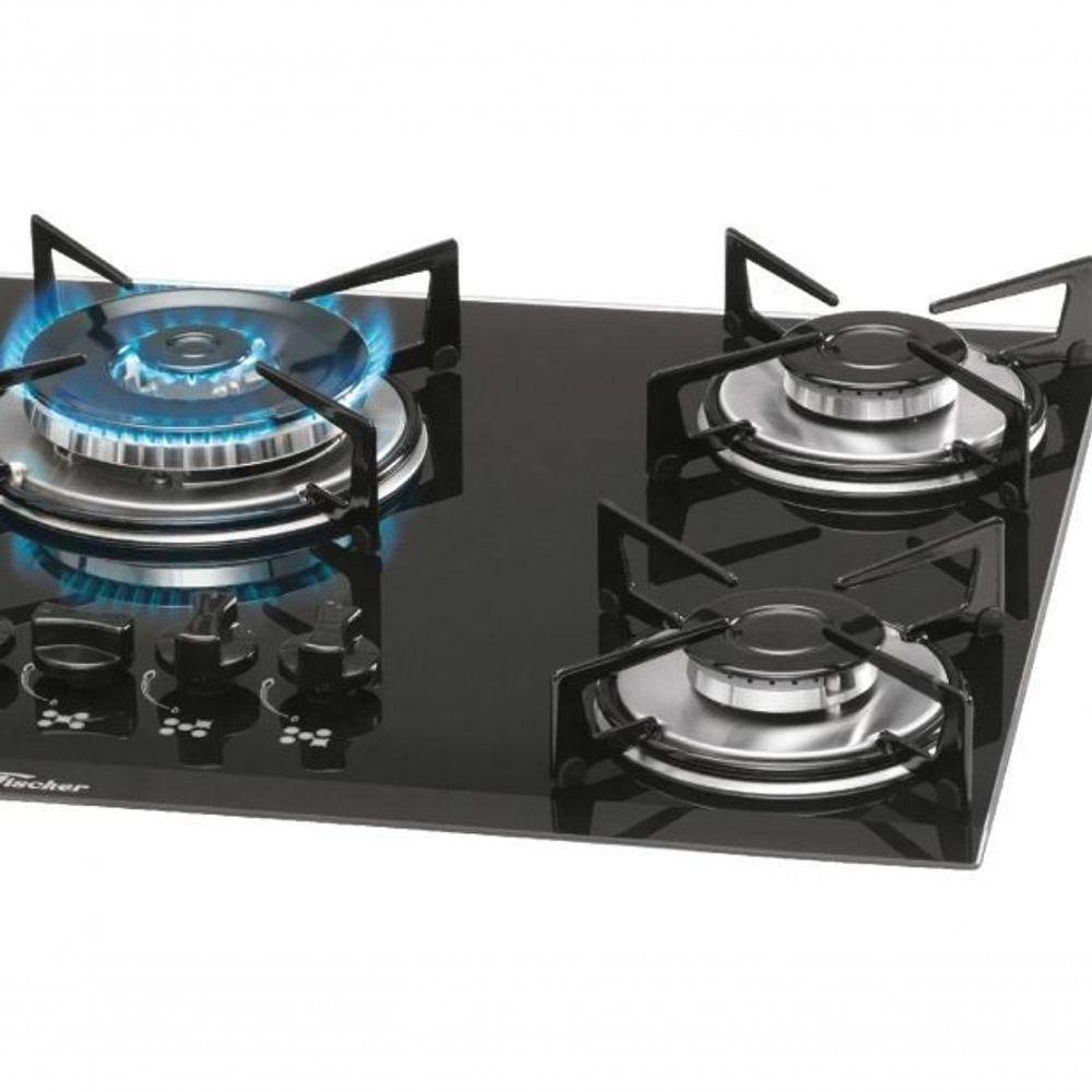 Fogão Cooktop Fischer 5 Bocas Tripla Chama Preto 1743-5733 Bivolt - 3