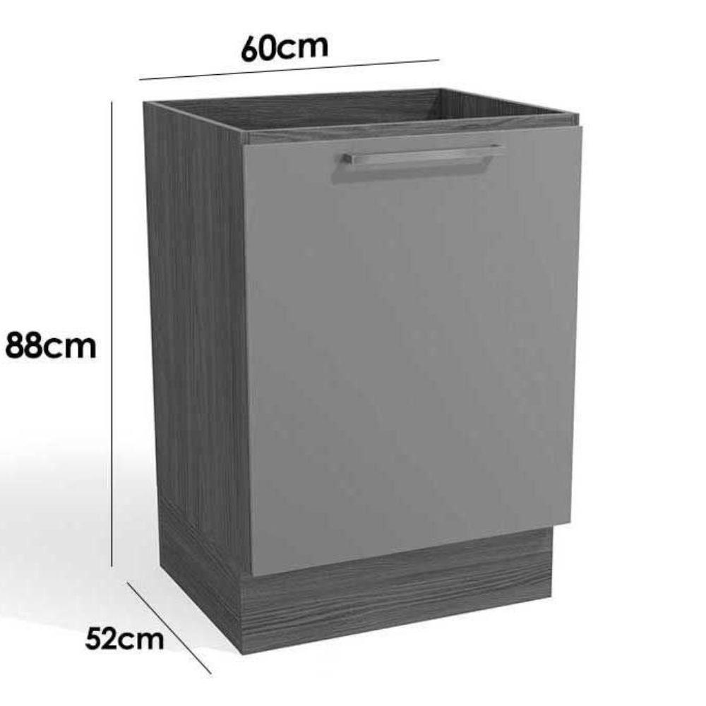 Balcão Para Cozinha 60cm 1 Porta Botanic Kappesberg Nogueira Fosco-verde Oliva. - 3