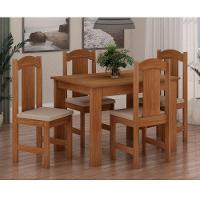 Conjunto De Mesa Arauna Estilo Com 4 Cadeiras Freijo-bege - 3