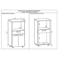 Balcão Multiuso Duetto Duplo Forno Branco Supremo - Kits Paraná - 3