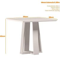 Mesa Valencia 90x90cm - Ypê-off White - 2