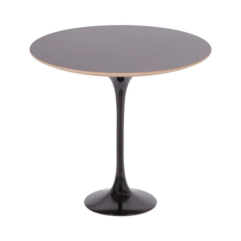 Mesa Saarinen Lateral Fórmica Preta 42cm - Base Preta - 1