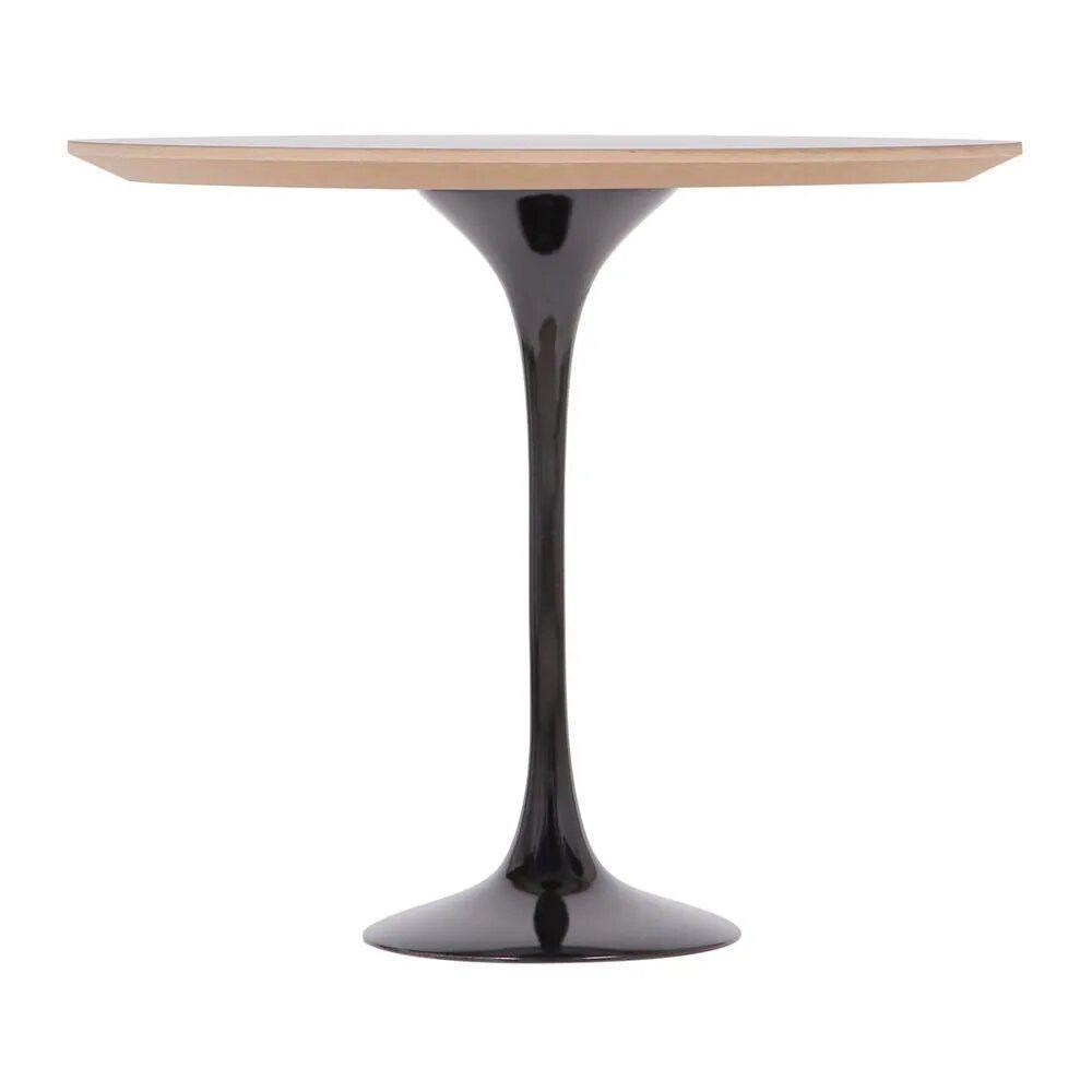 Mesa Saarinen Lateral Fórmica Preta 42cm - Base Preta - 2