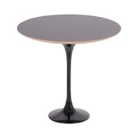 Mesa Saarinen Lateral Fórmica Preta 42cm - Base Preta - 1