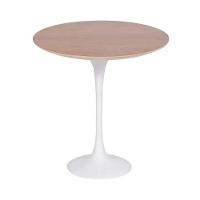 Mesa Saarinen Lateral Imbuia 42cm - Base Branca - 1