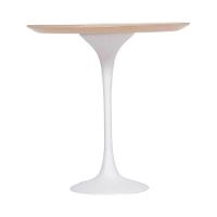 Mesa Saarinen Lateral Imbuia 42cm - Base Branca - 3