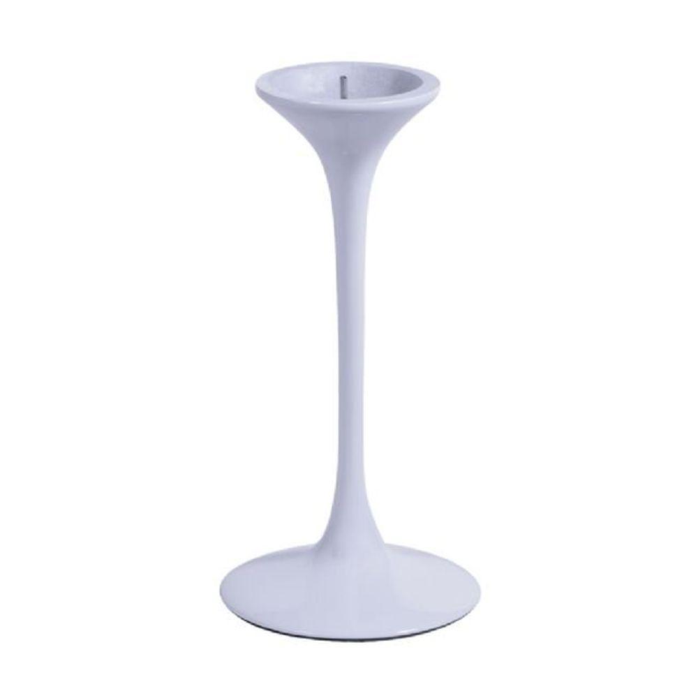 Mesa Saarinen Lateral Fórmica Preta 42cm - Base Branca - 2