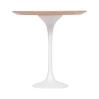 Mesa Saarinen Lateral Freijó 42cm - Base Branca - 3