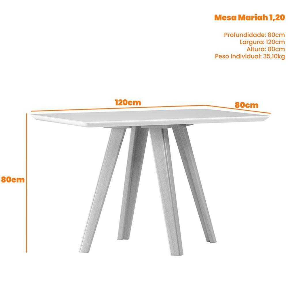 Mesa Mariah 120x80cm - Ypê-off White - 2