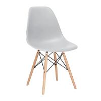 Conjunto Mesa Eames Eiffel Dsw Redonda Pau Ferro 90cm + 4 Cadeiras Eames Dsw - Cinza - 2