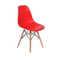 Conjunto Mesa Eames Eiffel Dsw Redonda Pau Ferro 120cm + 4 Cadeiras Eames Dsw - Vermelha - 2