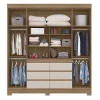 Cômoda London E Guarda Roupa Casal Cádis Amêndola Off White - Demóbile - 2