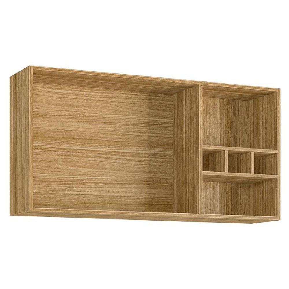 Armário Aéreo Ametista 3 Portas E 3 Garrafas 120 Cm Freijó Supremo - Kits Paraná - 3