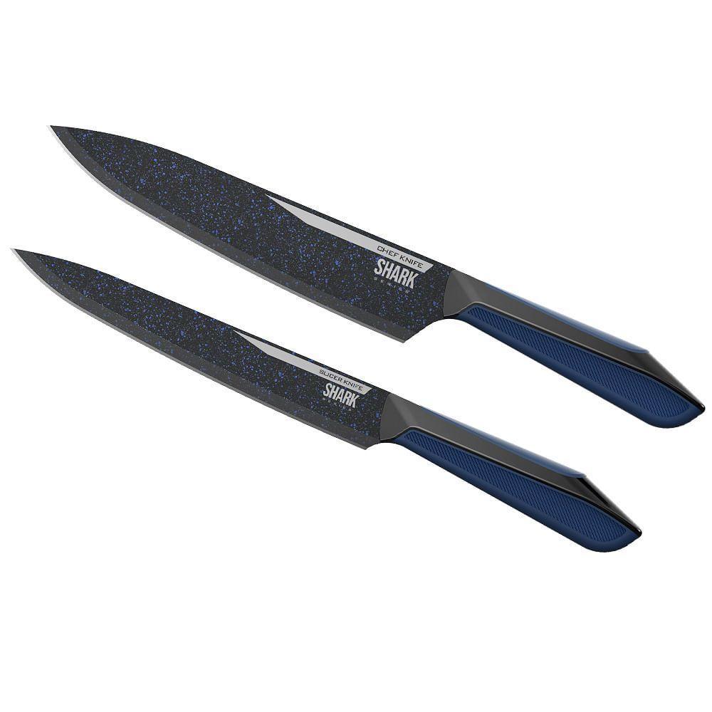 Conjunto De 2 Facas Polishop Ichef Special Cut Azul | Ichef - 2