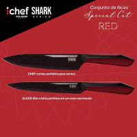 Conjunto De Facas Ichef Polishop - Professional Cut - Shark Series - Red | Ichef - 3