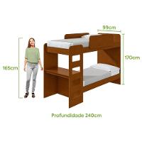 Beliche Solteiro Olga Cantos Arredondados Com Led Frassino - Lopas