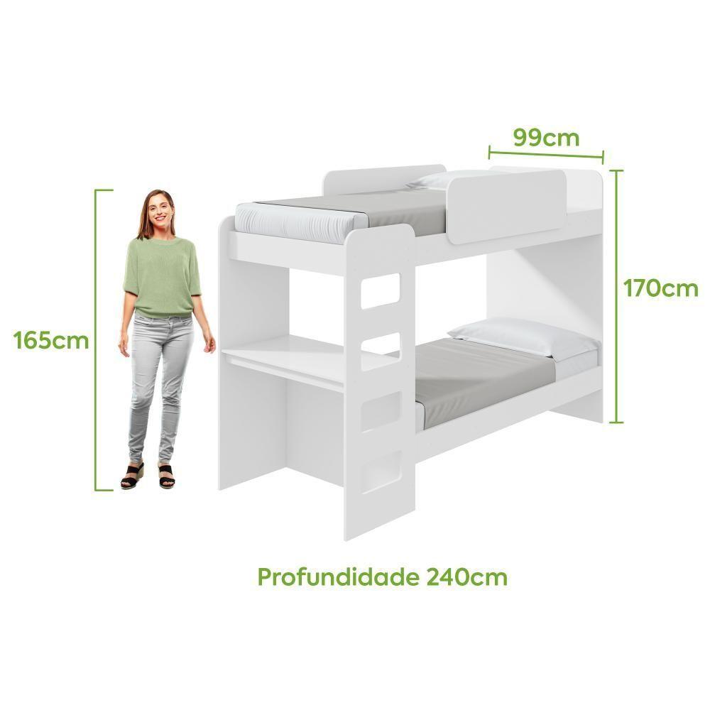 Beliche Solteiro Olga Cantos Arredondados Com Led Branco - Lopas - 5