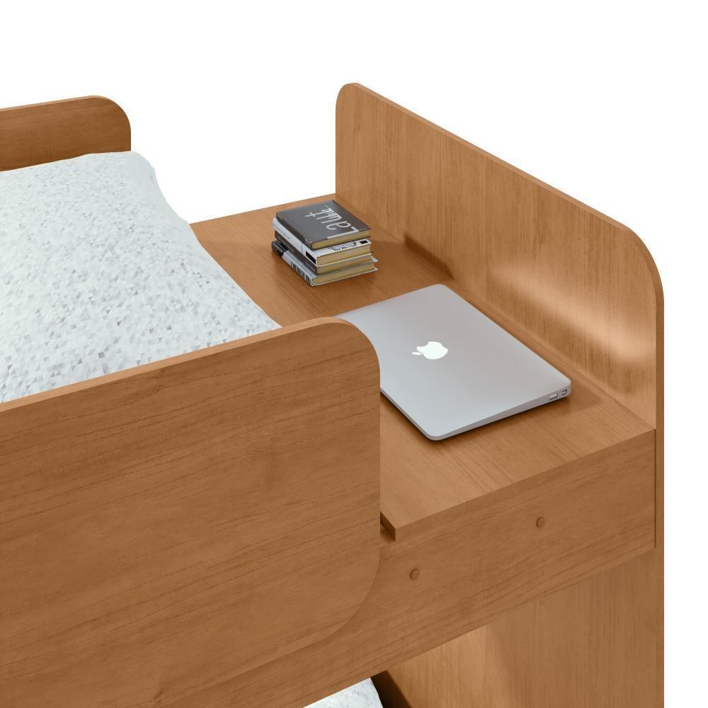 Beliche Solteiro Olga Cantos Arredondados Com Led Amendoa Clean - Lopas - 4