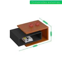 Mesa De Centro Diva Candian Jcm Movelaria Cinamomo Com Grafite