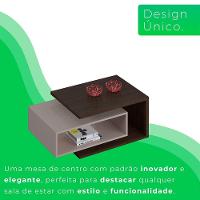 Mesa De Centro Diva Candian Jcm Movelaria Café Com Off White - 3