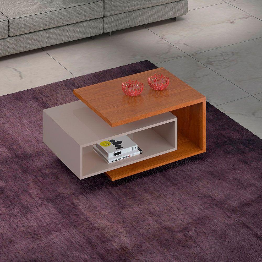 Mesa De Centro Diva Candian Jcm Movelaria Cinamomo Com Off White - 9