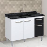 Balcão Flat De Cozinha Para Pia 3 Portas 1 Gaveta Rorato - 2