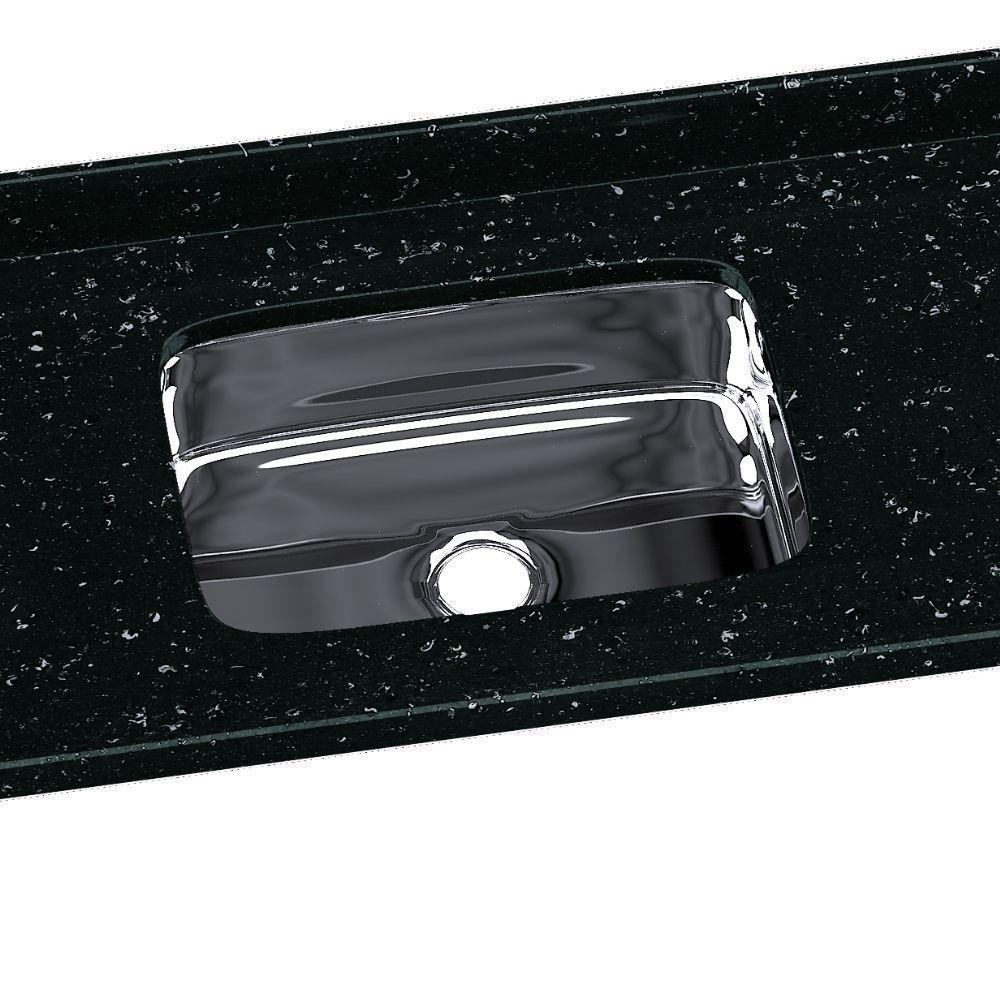 Tampo Para Pia De Cozinha Rorato Mármore Sintético Com Cuba Preto - 3