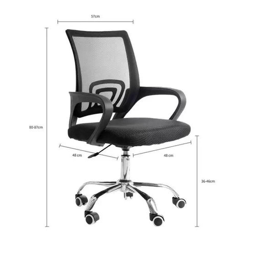 Cadeira De Escritório Mesh Diretor Giratoria New Java - Preto - 7