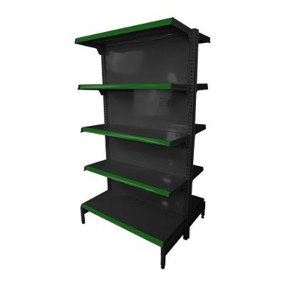 Gôndola Prateleira Preta 5 Níveis 40x30 New Plus 1,70 Central Inicial Pe Verde - Sa Gôndolas