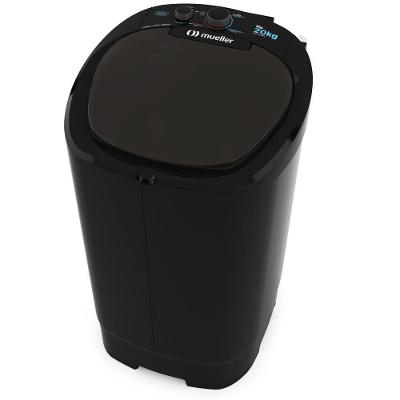 Lavadora Semiautomática Mueller Big 20kg com Filtro de Fiapos e Reaproveitamento Preto 220V