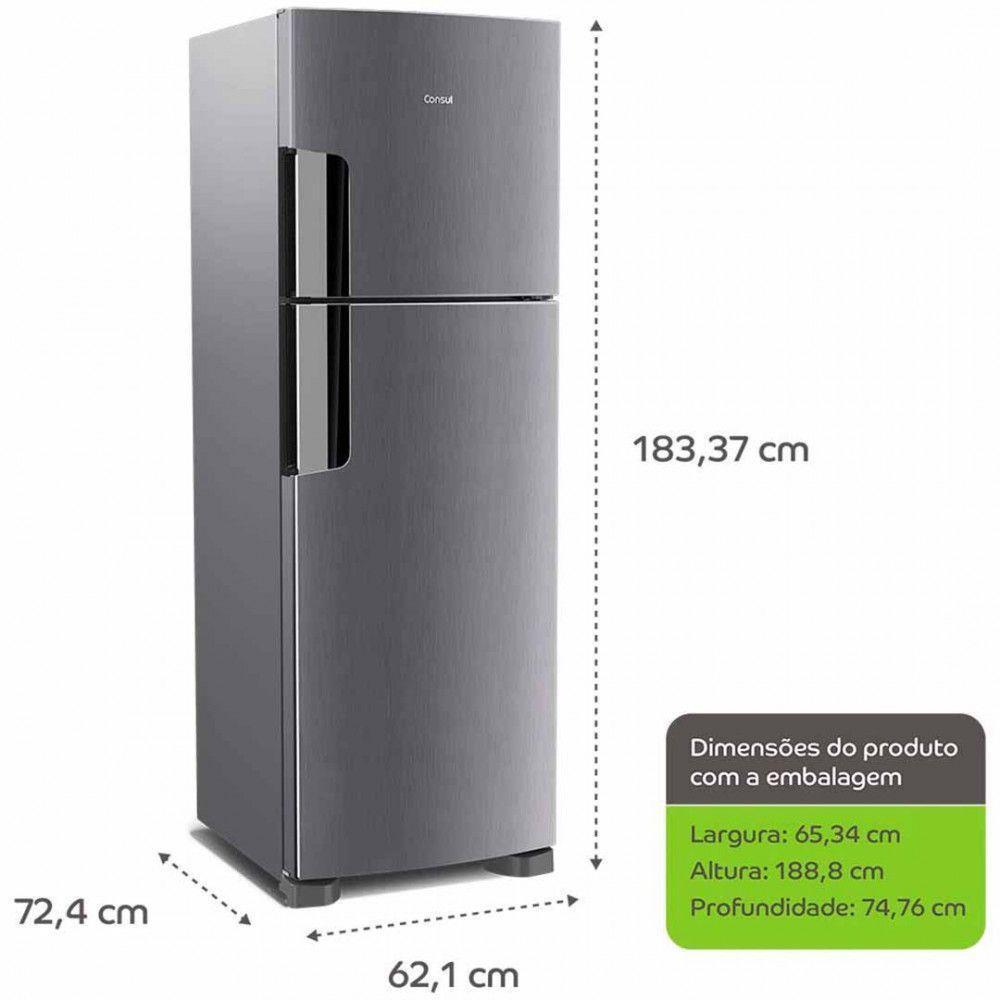 Refrigeador Consul Frost Free Inox 386L Crm44Akbna Inox 127V - 8