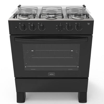 Fogão a Gás de Piso 5 Bocas GLP Realce Eletrodomésticos CR204 Automático Preto Bivolt