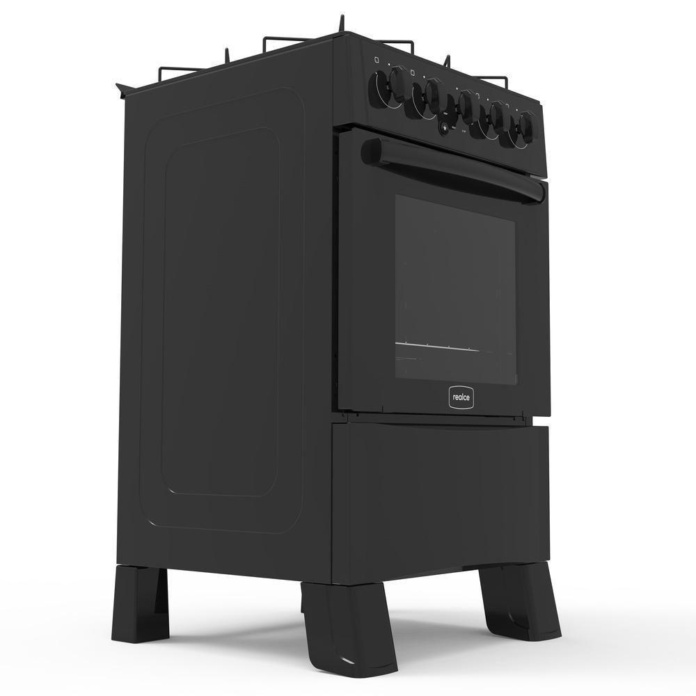 Fogão 4 Bocas A Gás Acendimento Automático Realce Glass Bivolt Cr206 Preto Preto 127/220 - 2