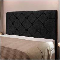 Cabeceira Gabriela 1,95m Para Cama Box King Size Preto - 2