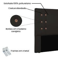Cabeceira Gênova Para Cama Box Solteiro 90cm Corino Marrom - 3