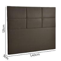 Cabeceira Estofada Milena 1,40 Casal Suede Shop Das Cabeceir Castor - 3