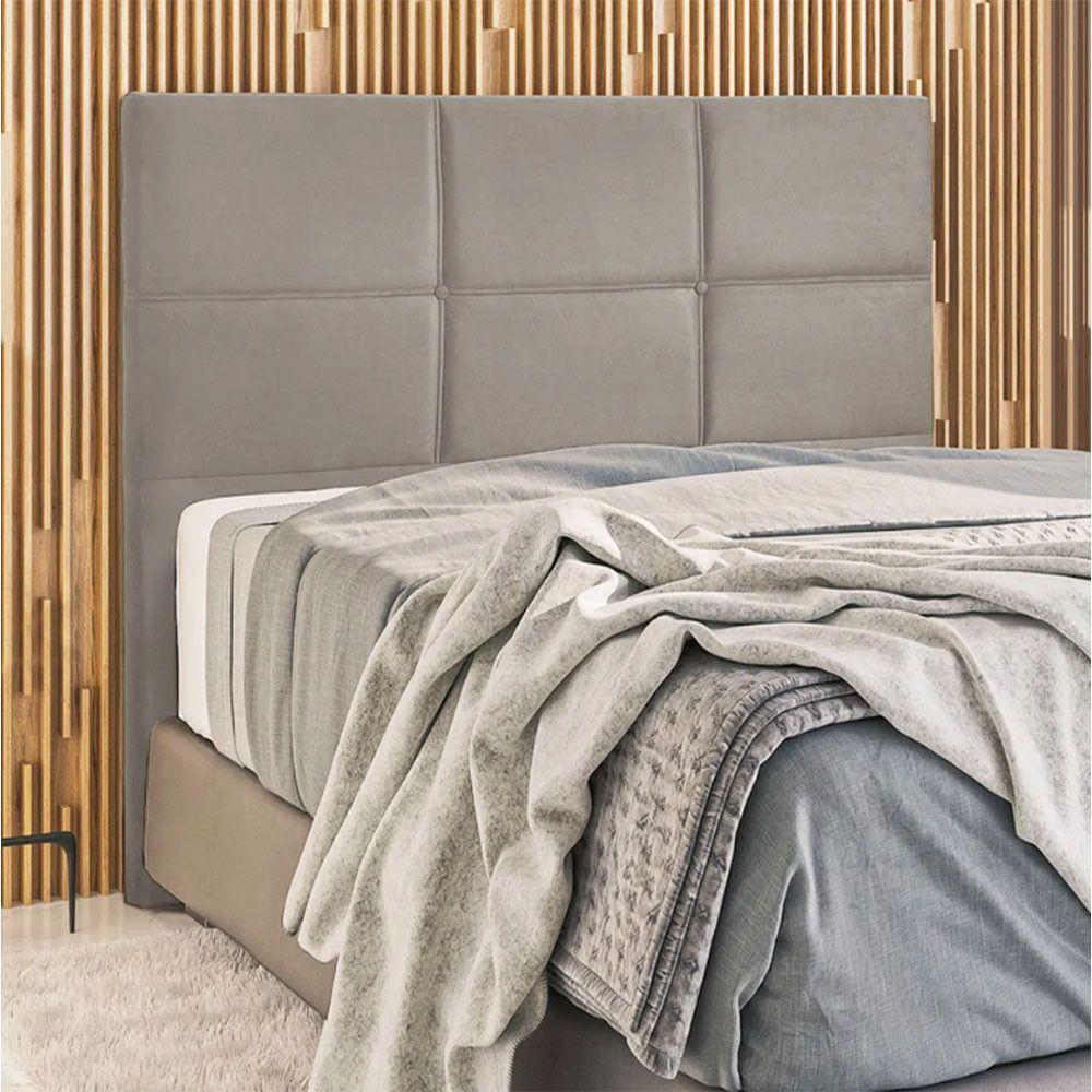 Cabeceira Estofada Milena 1,40 Casal Shop Das Cabeceiras Bege Marfim - 4