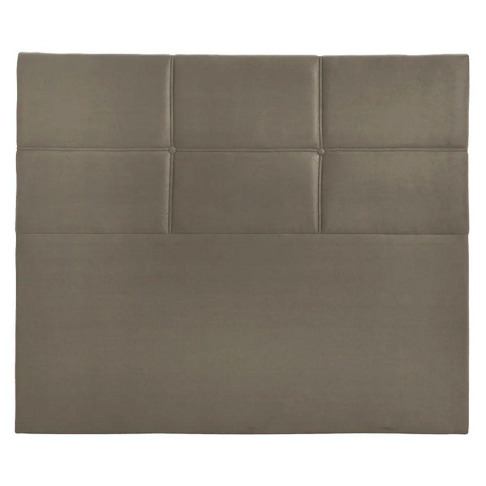 Cabeceira Estofada Milena 1,40 Casal Suede Shop Das Cabeceir Bege - 1