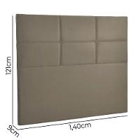 Cabeceira Estofada Milena 1,40 Casal Suede Shop Das Cabeceir Bege - 2