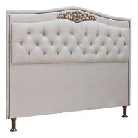 Cabeceira Estofada Holanda 1,95 King Size Linho Shop Das Cabeceiras Carvalho - 2