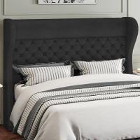 Cabeceira Cama Box King 195 Cm P05 Madrid Couríssimo Preto - Lyam Decor - 5