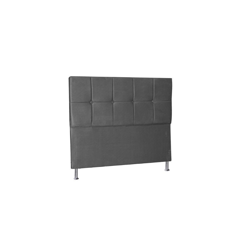 Cabeceira Lisboa 1,95 Cm Cama Box King Size Suede Cinza - 1