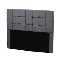 Cabeceira Julia King 195cm Suede Chumbo Shop Das Cabeceiras Chumbo - 1