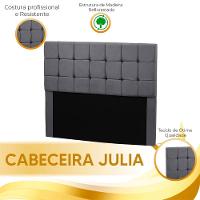 Cabeceira Julia King 195cm Suede Chumbo Shop Das Cabeceiras Chumbo - 3