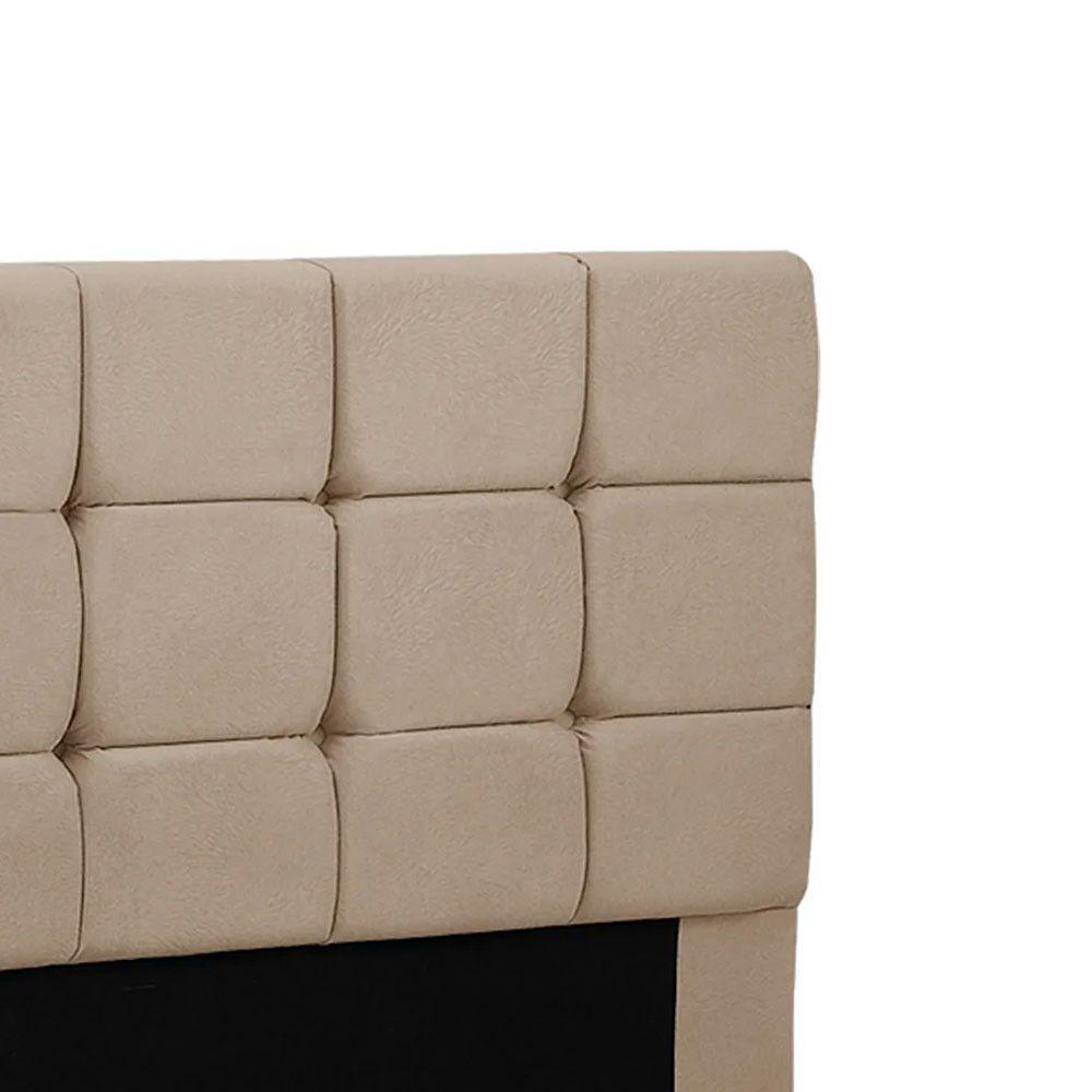 Cabeceira Julia King 195cm Suede Bege Shop Das Cabeceiras Bege - 3
