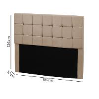 Cabeceira Julia King 195cm Suede Bege Shop Das Cabeceiras Bege