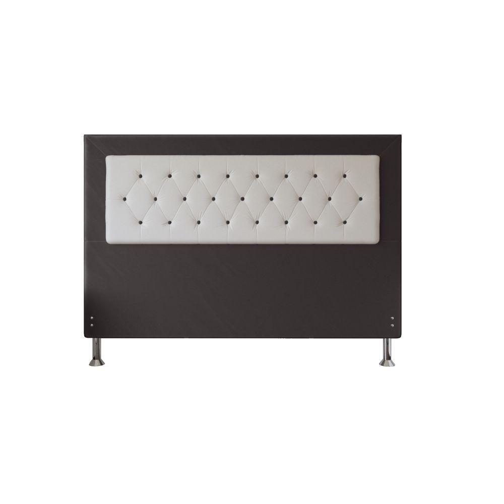 Cabeceira Havana 1,95 Cm Cama Box King Size Suede Marrom - 1
