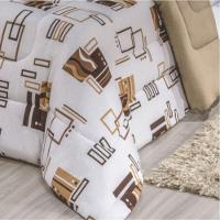 Edredom Quality King Malha 100% Algodão Dupla Face - Avelã - 2